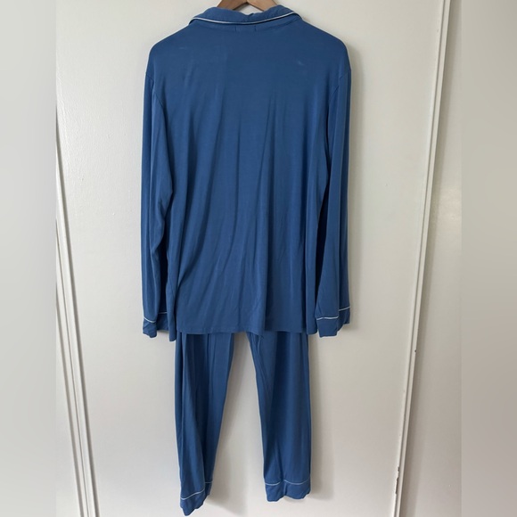 Eberjey L Gisele Long-Sleeve Tencel Pajama Set in Blue - Picture 7 of 8